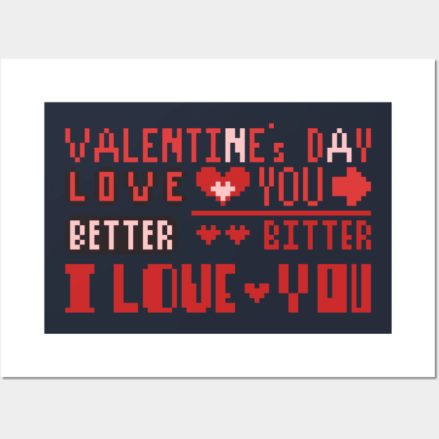 Pixel Valentine Day Wall Art by Mako Design 